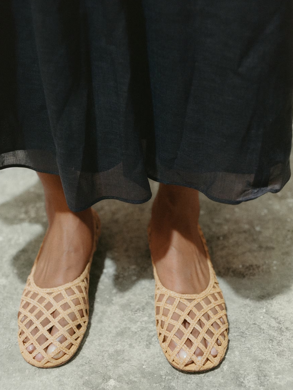 Mango Beige Lattice Weave Ballet Flats - Picture 6 of 6